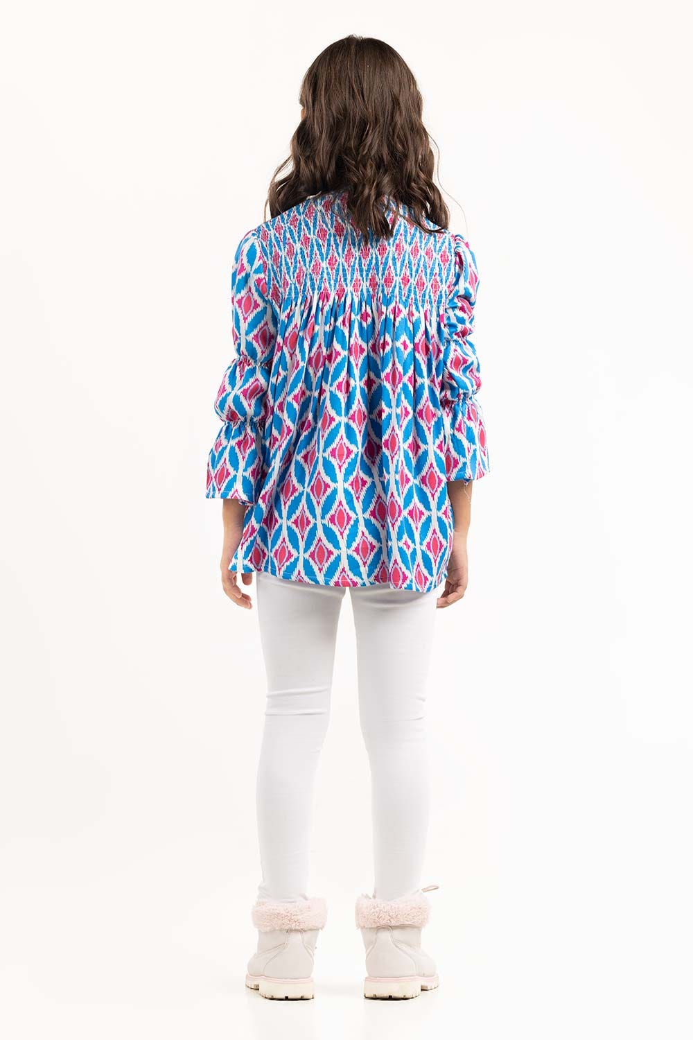 Junior Girl Multi Woven Blouse 224-414-027