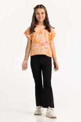 Junior Girl Orange T-Shirt 231-413-026