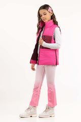 Junior Girl Pink Puffer Jacket 224-410-003