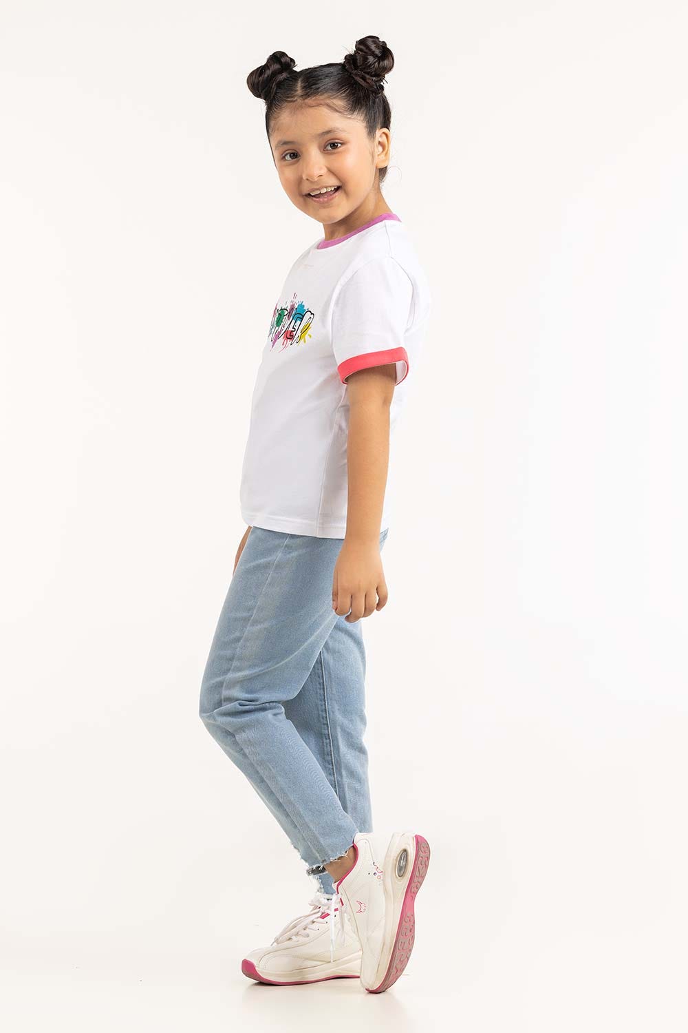 Junior Girl White T-Shirt 231-413-021