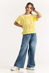 Junior Girl Yellow T-Shirt JGKT-2210060 A