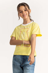 Junior Girl Yellow T-Shirt JGKT-2210060 A