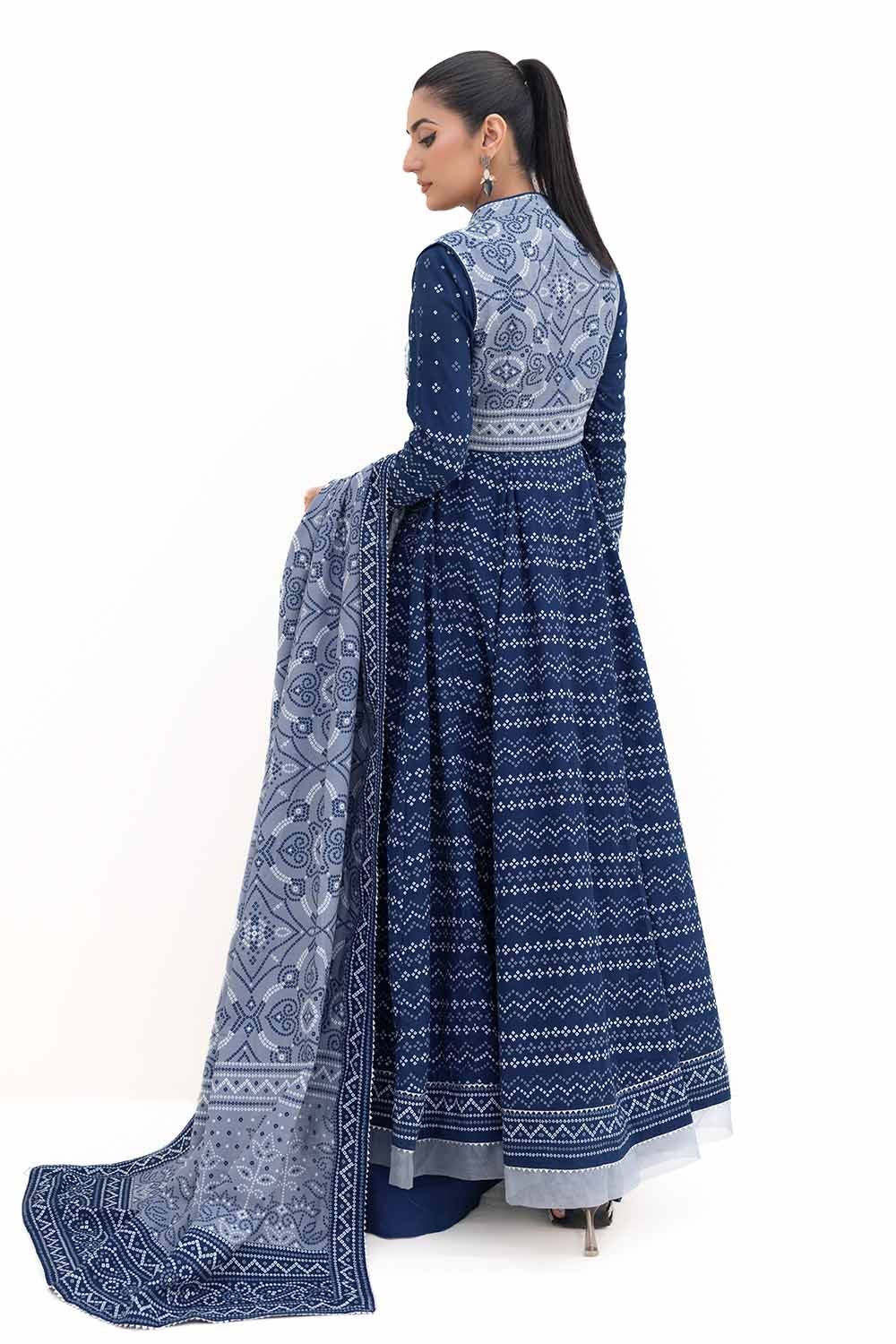 3 Piece Unstitched Printed Thick Khaddar Suit K-42005 T