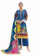 3 Piece Unstitched Printed Thick Khaddar Suit K-42006 T