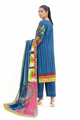 3 Piece Unstitched Printed Thick Khaddar Suit K-42006 T