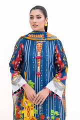 3 Piece Unstitched Printed Thick Khaddar Suit K-42006 T