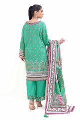 3 Piece Unstitched Printed Light Khaddar Suit K-42007 L