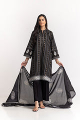 Cambric Block Printed Shirt And Dupatta KDS-22087