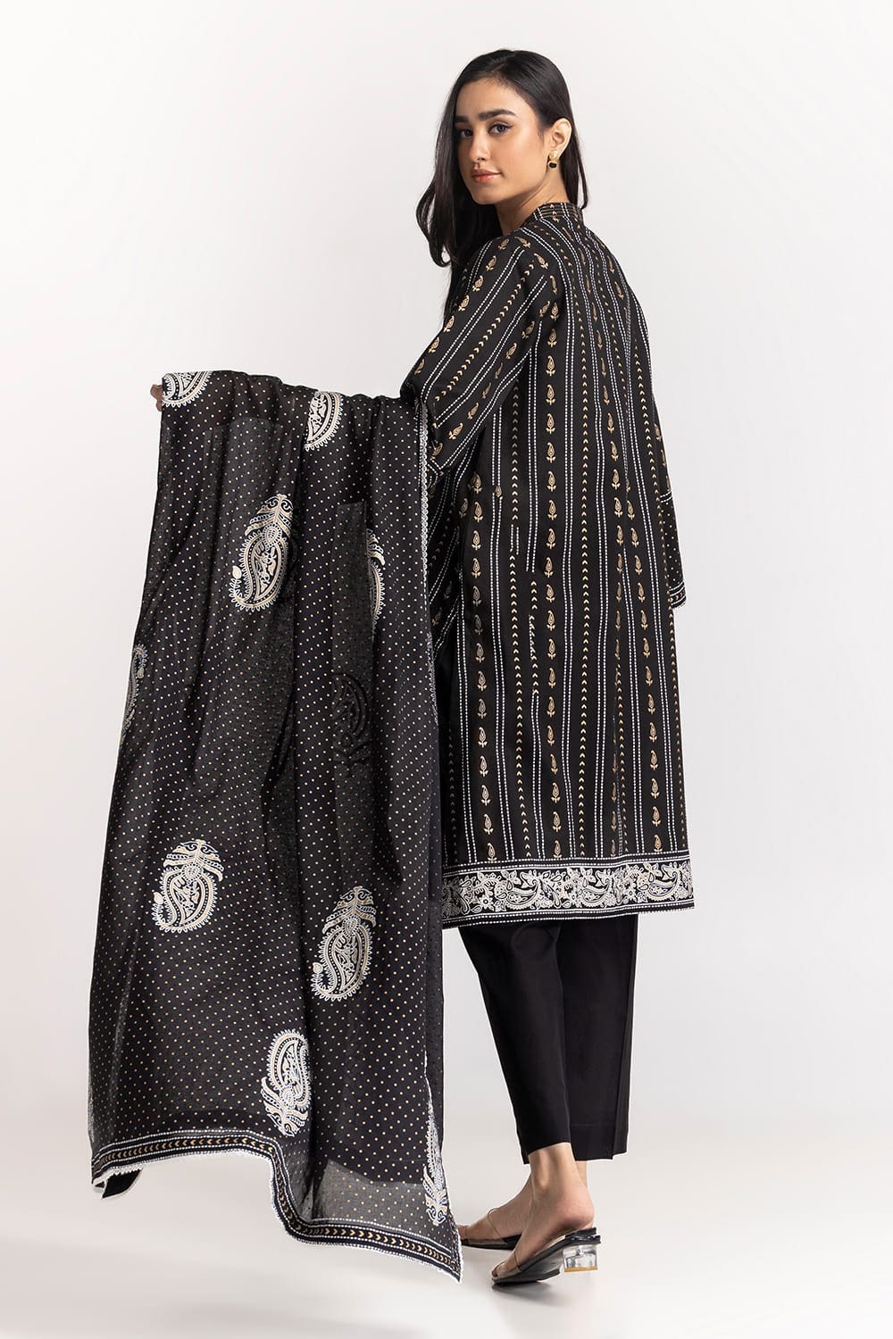 Cambric Block Printed Shirt And Dupatta KDS-22087