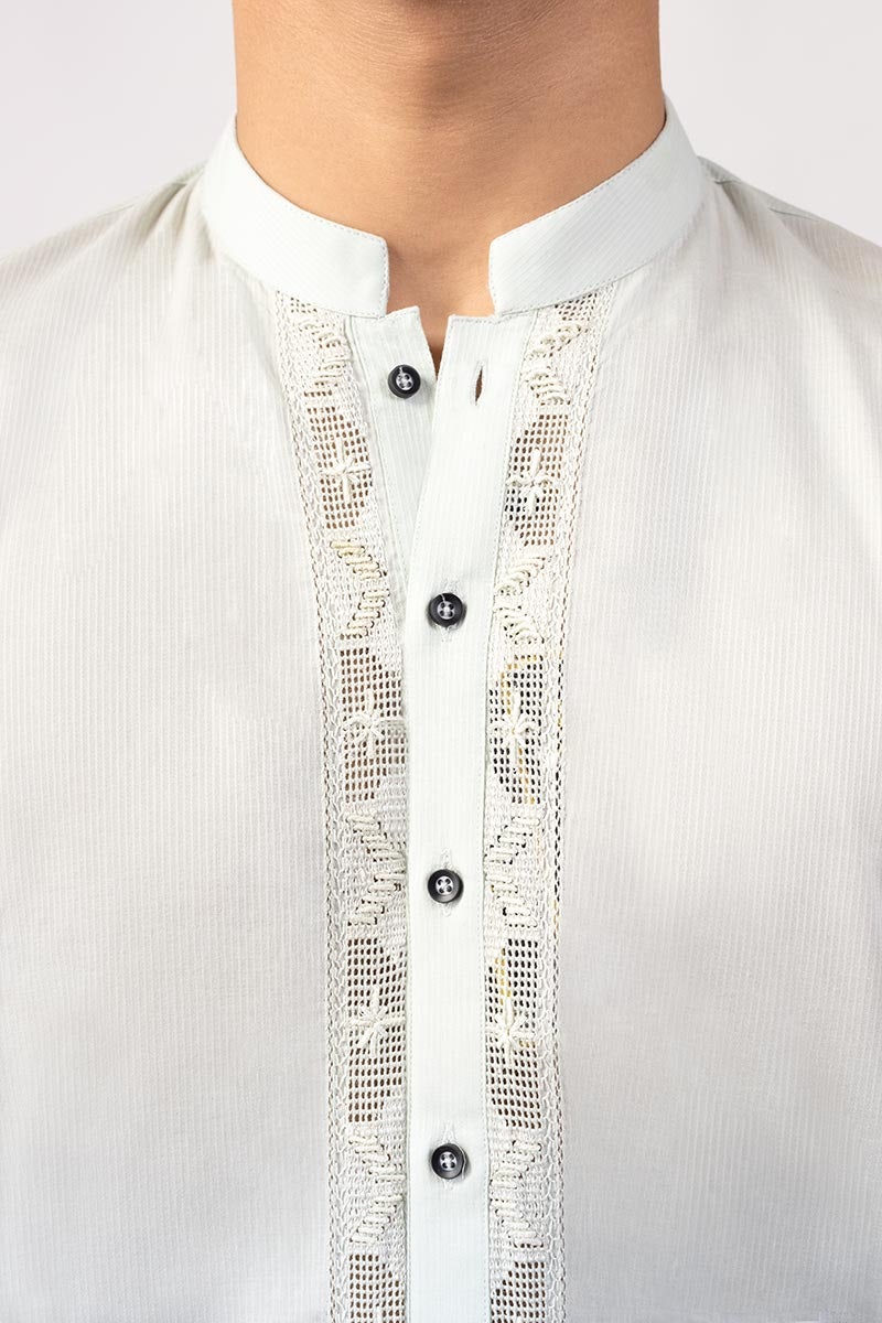 Mint Embroidered Kurta