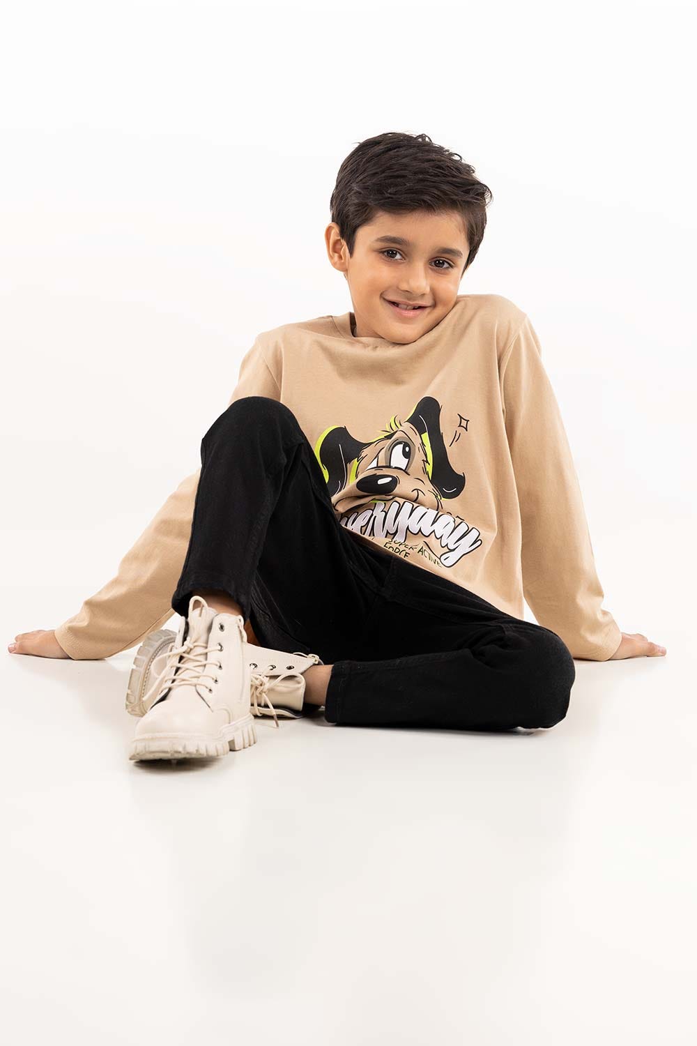 Junior Boy Khaaki T-Shirt 224-313-003