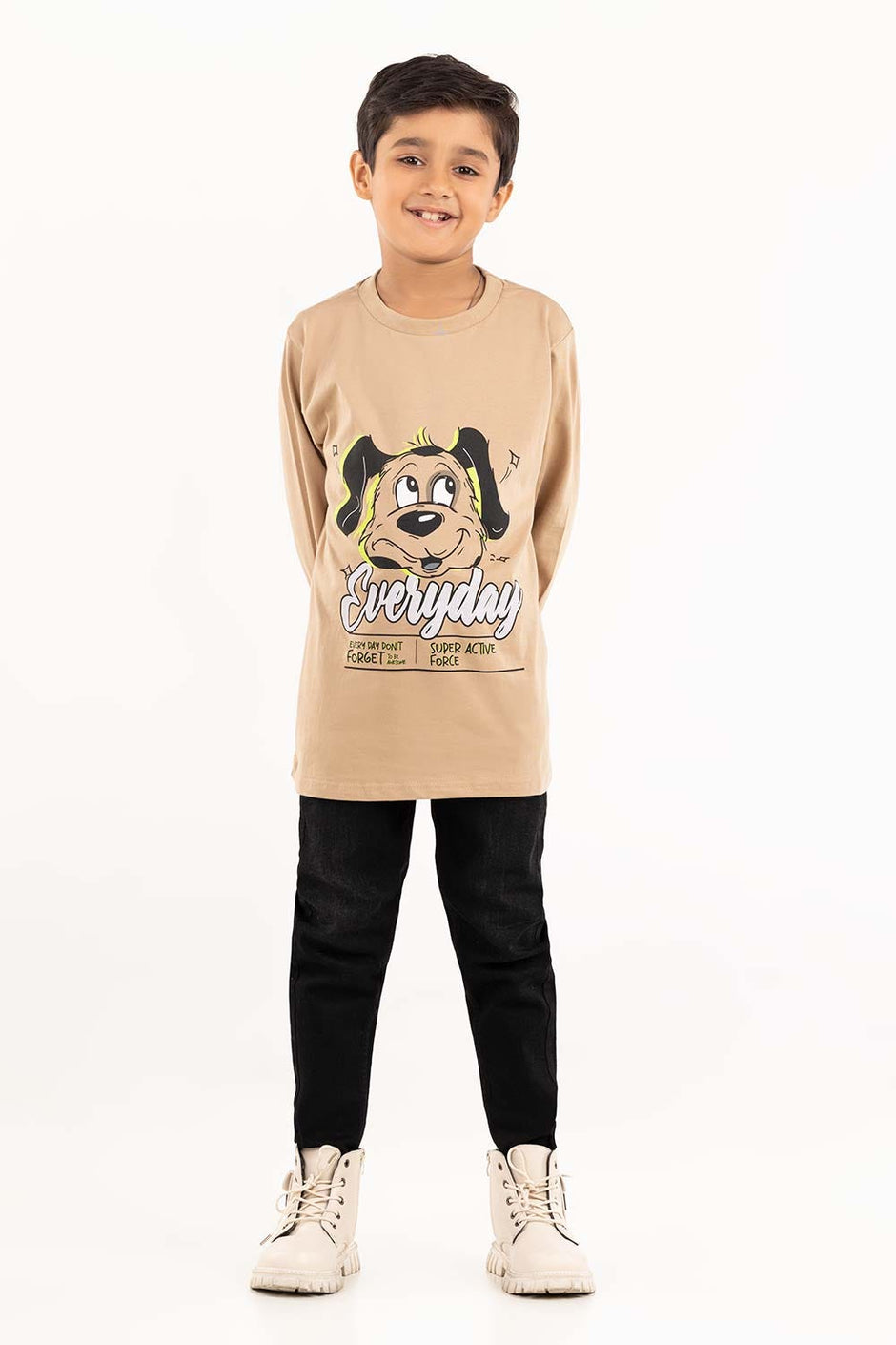 Junior Boy Khaaki T-Shirt 224-313-003