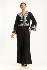 Khaddar Slub Embroidered Waist Coat IPS-55178