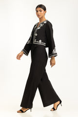 Khaddar Slub Embroidered Waist Coat IPS-55178