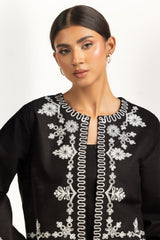 Khaddar Slub Embroidered Waist Coat IPS-55178
