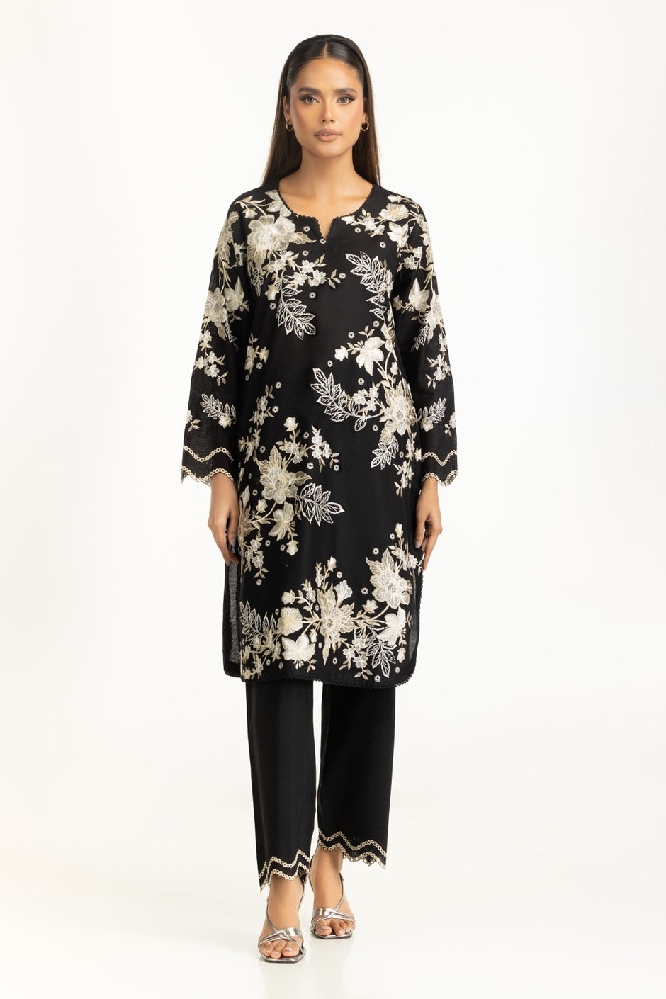 Khaddi Net Embroidered Co-Ord Set