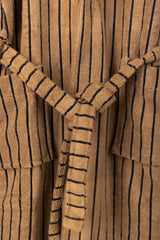 Khaki Striped Bathrobe