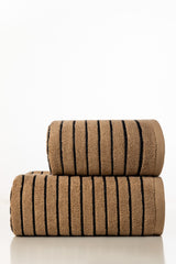 Khaki Striped Towel