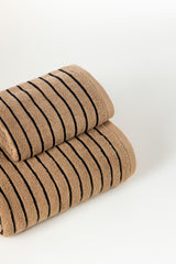 Khaki Striped Towel