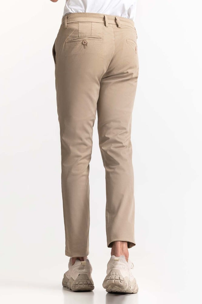 Khaki Basic Dyed Khaki Pant MNTRCSS24022C