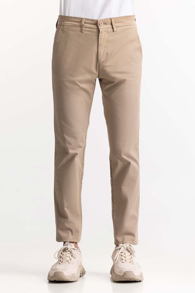 Khaki Basic Dyed Khaki Pant MNTRCSS24022C