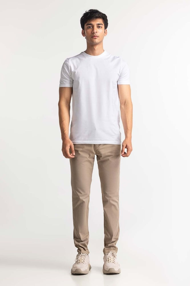 Khaki Basic Dyed Khaki Pant MNTRCSS24022C