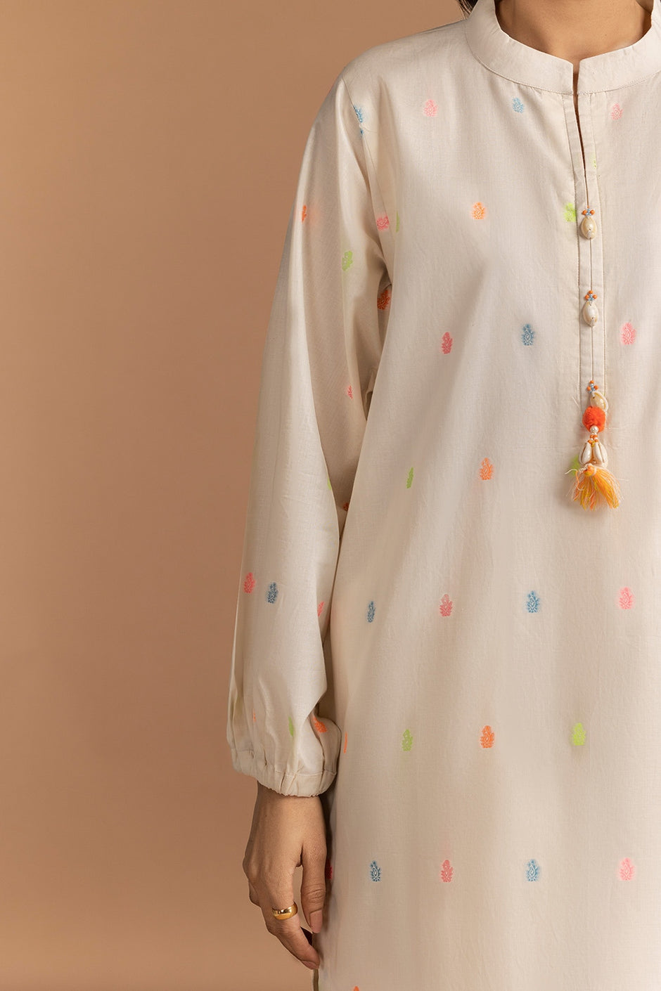 Jacquard Embellished Tunic