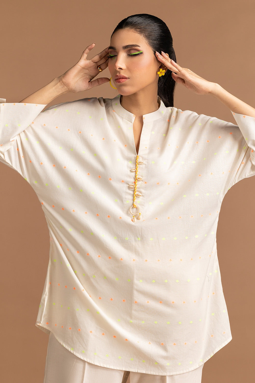 Jacquard Embellished Tunic KJ-43203