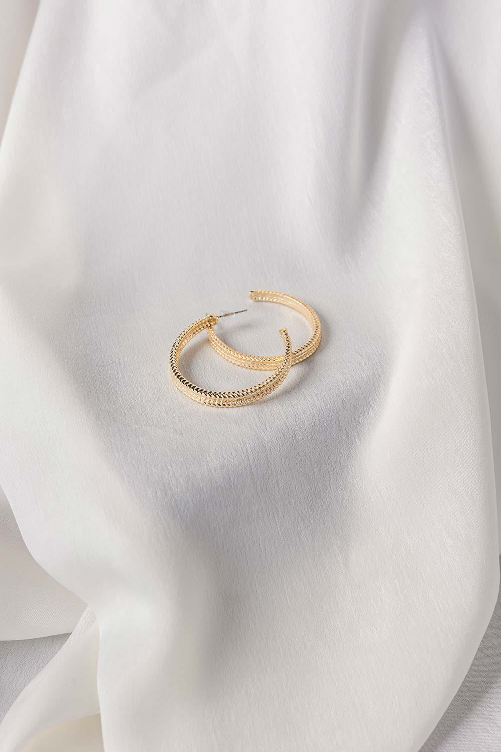 Gold C Hoop Earings IFA-ER-007