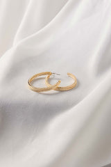 Gold C Hoop Earings IFA-ER-007