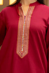 3 Piece Khaddar Embroidered  Suit KJP-42021