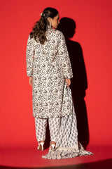 3 Piece Cambric Block Printed Suit KJP-43016