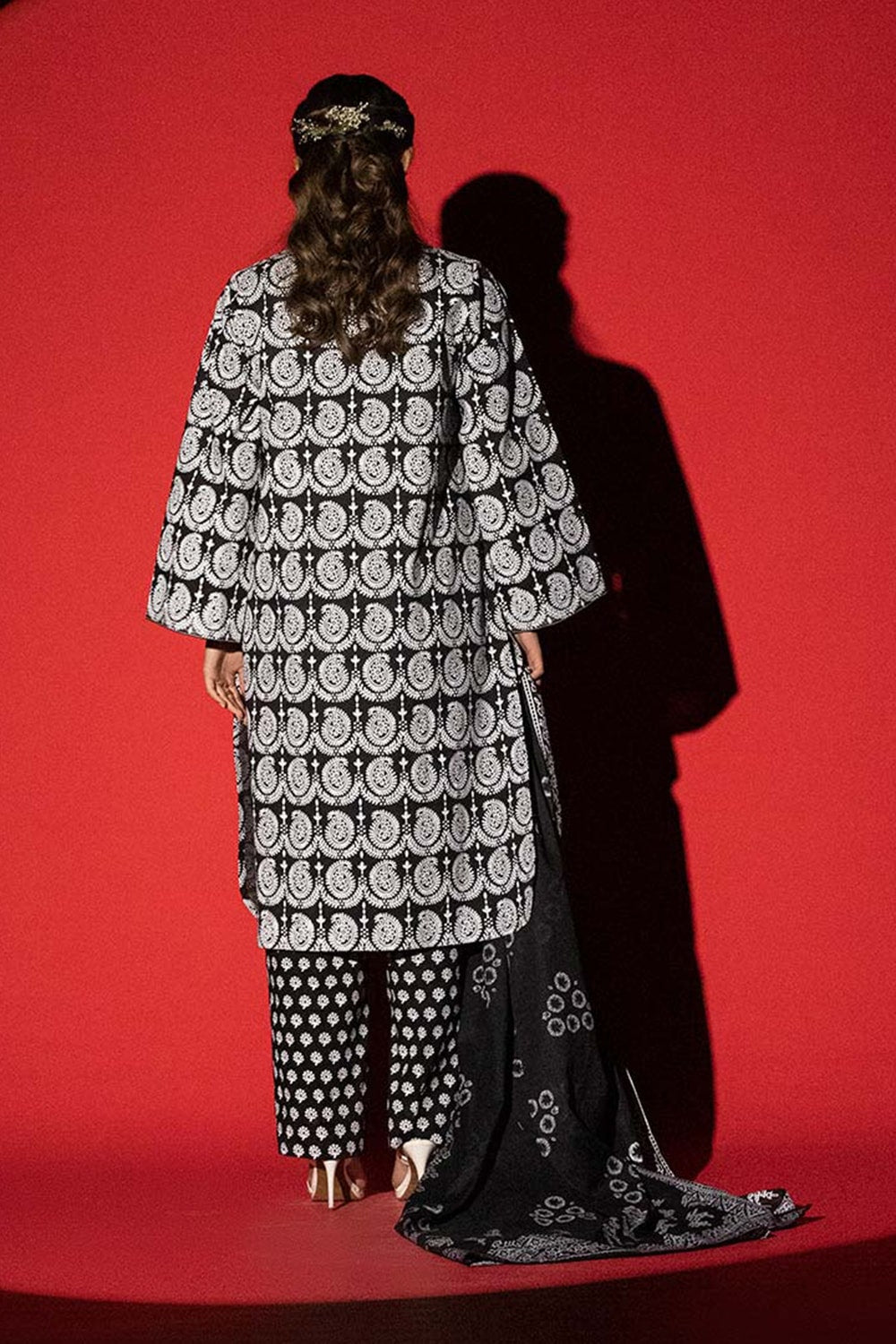 3 Piece Cambric Block Printed Suit KJP-43017