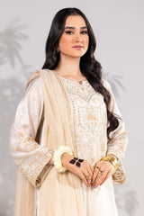 3 Piece Jacquard Embroidered Suit KJP-43053