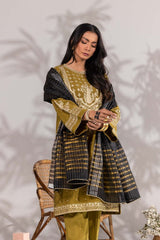 3 Piece Yarn Dyed Embroidered Suit KJP-43103