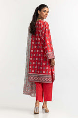 Printed Lawn Shirt Dupatta Dyed Trouser KJP-43154