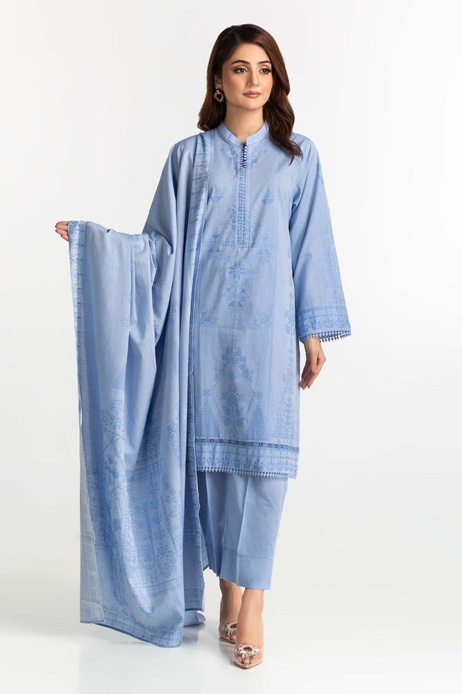 Chambray Jacquard Dyed Suit