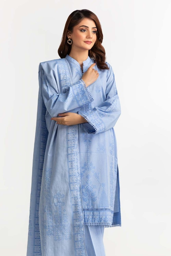 Chambray Jacquard Dyed Suit