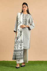 3 Piece Jacquard Embroidered Suit KJP-43214