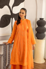 3 Piece Cambric Embroidered Suit KJP-43309