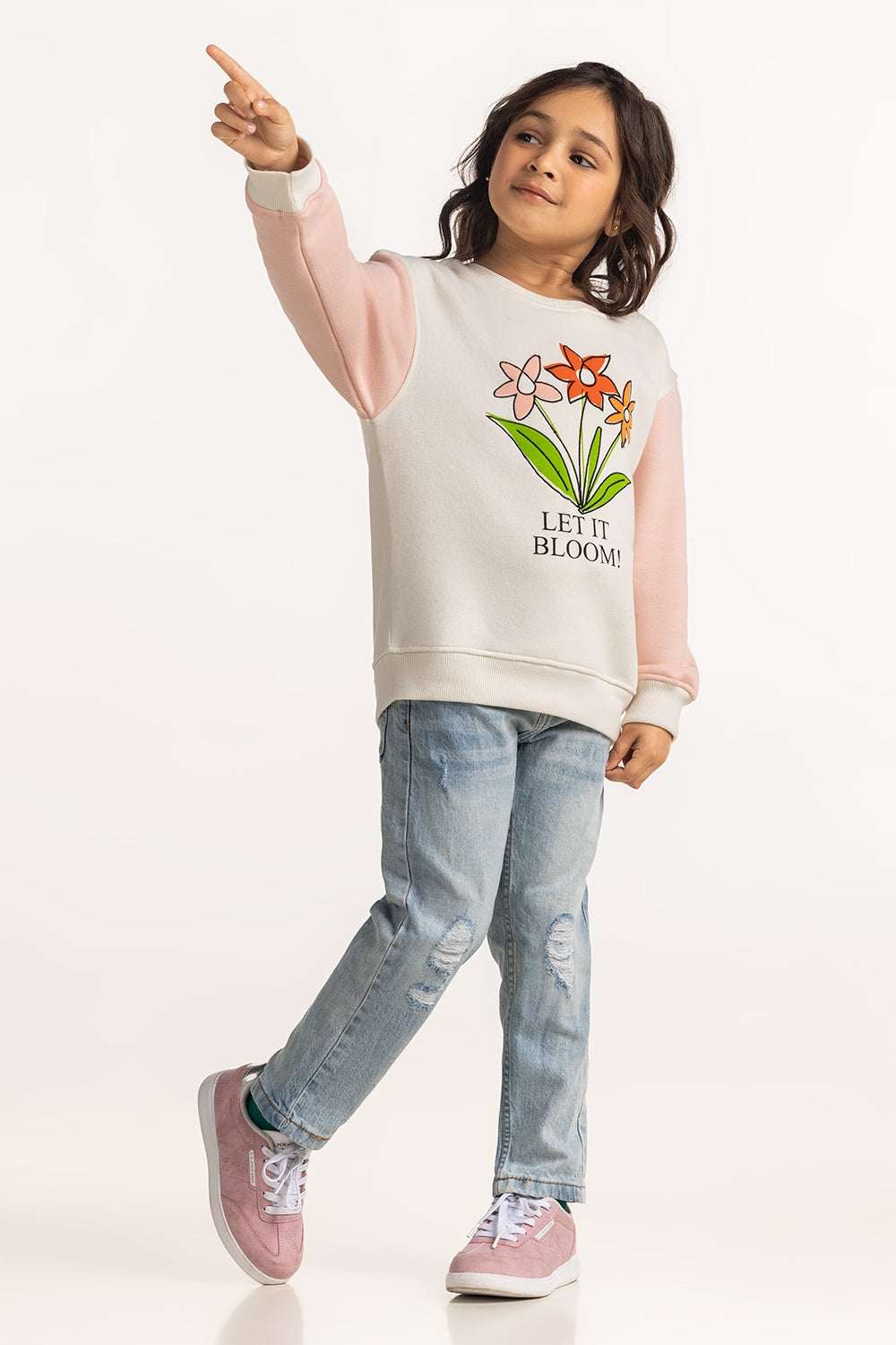 Junior Girls Printed Sweatshirt KG-SWS-WS24-003