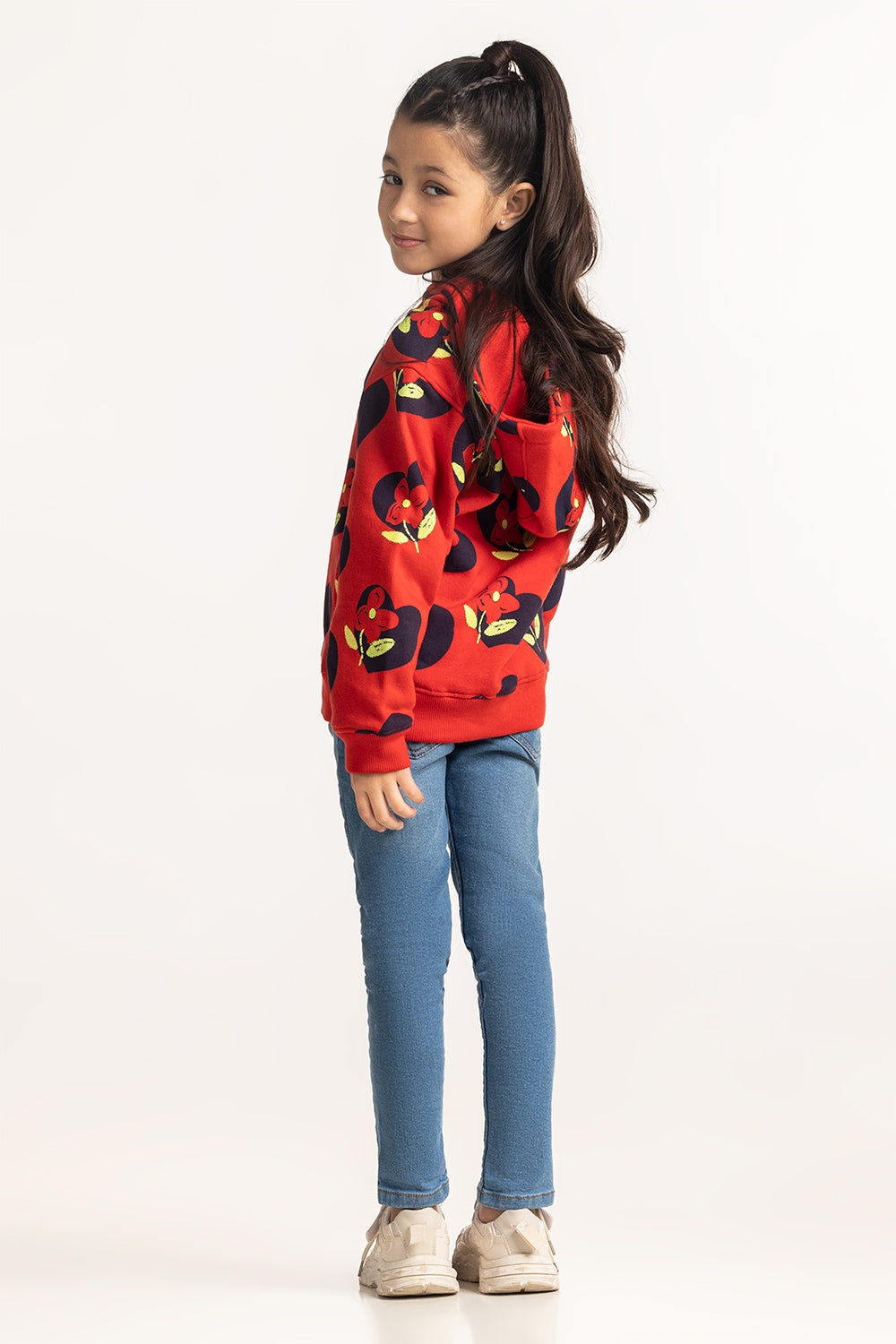 Junior Girls Printed Sweatshirt KG-HDZ-WS24-008