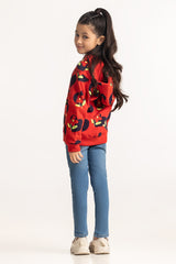 Junior Girls Printed Sweatshirt KG-HDZ-WS24-008