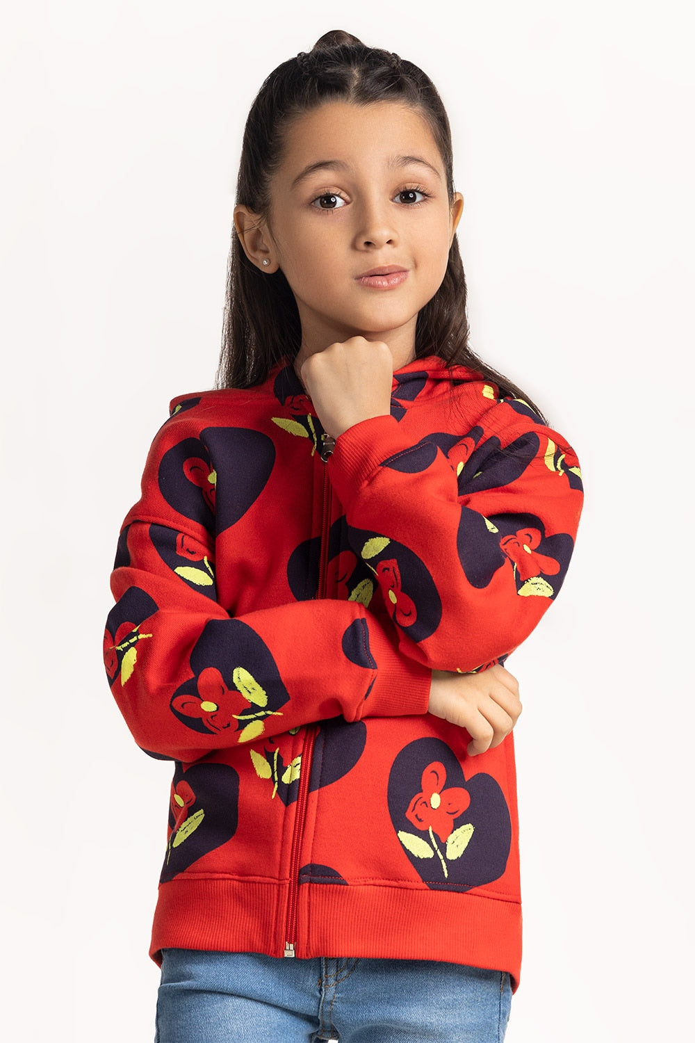 Junior Girls Printed Sweatshirt KG-HDZ-WS24-008