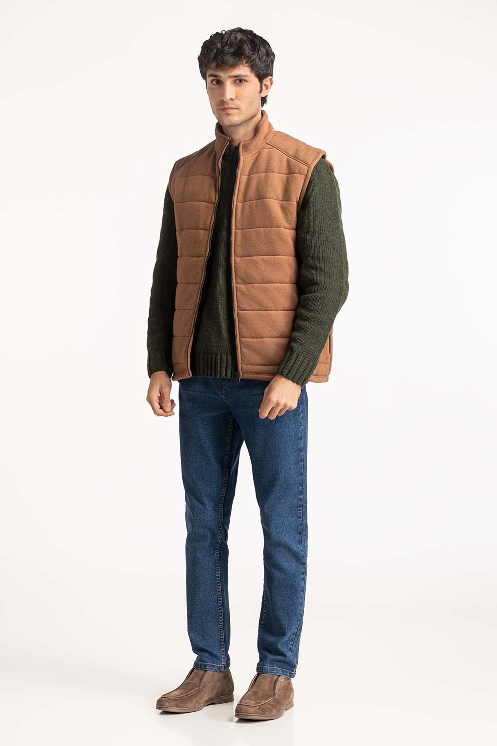 Knitted Puffer Vest MN-KNV-WS24-551