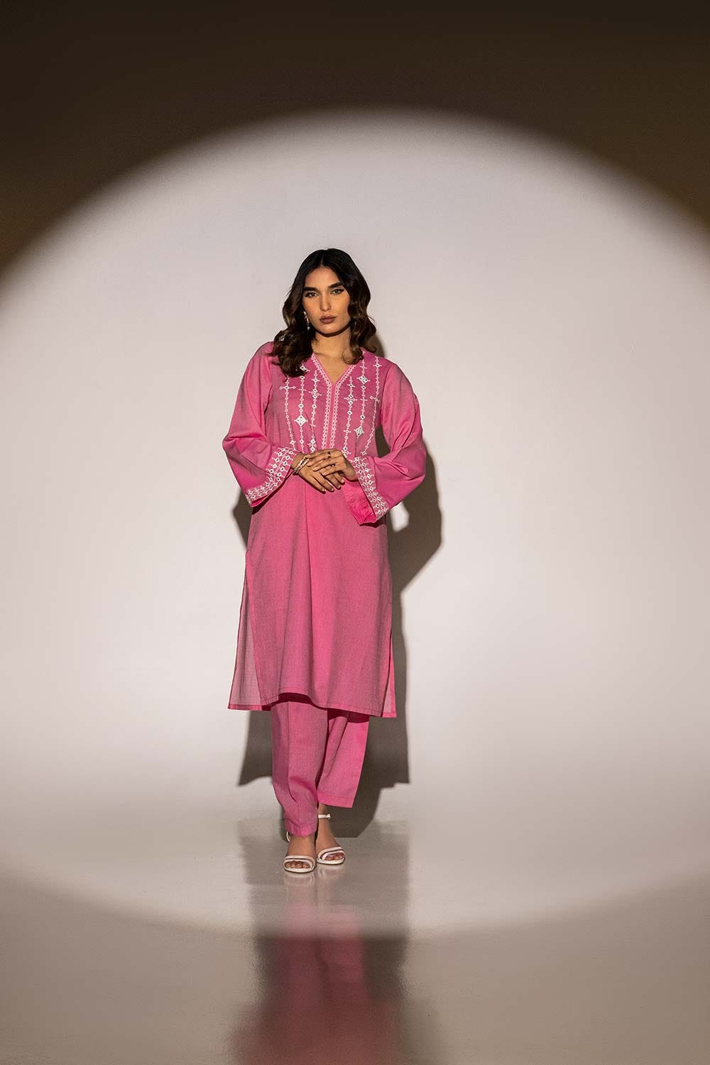 Dobby Embroidered Co-Ord Set KST-43011