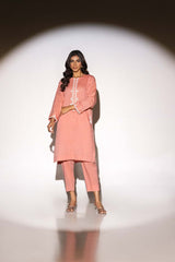 Dobby Embroidered Shirt And Dyed Trouser KST-43013