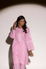 Dobby Embroidered Shirt And Dyed Trouser KST-43014