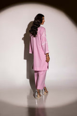 Dobby Embroidered Shirt And Dyed Trouser KST-43014