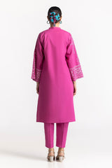 Chambray Block Printed Shirt And Dyed Trouser KST-43019